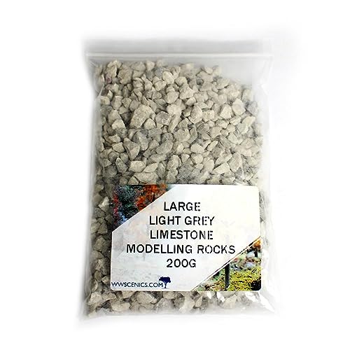 WWS War World Scenics WWScenics Große Hellgraue Kalkstein Modell-Felsen 6mm | 200g Beutel | Basing Materialien Diorama Modellbau WWS War World Scenics WWScenics Große Hellgraue Kalkstein Modell-Felsen 6mm | 200g Beutel | Basing Materialien Diorama Modellbau von WWS War World Scenics
