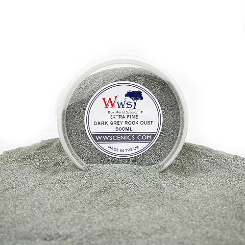 WWS War World Scenics WWScenics Sehr Feine Dunkelgraue Modell-Felsen-Pulver 0-1mm | 500ml Becher | Basing Materialien Diorama Modellbau WWS War World Scenics WWScenics Sehr Feine Dunkelgraue Modell-Felsen-Pulver 0-1mm | 500ml Becher | Basing Materialien Diorama Modellbau von WWS War World Scenics
