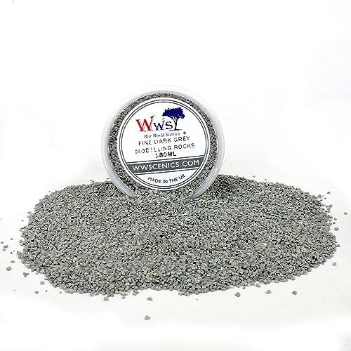 WWScenics Feine Dunkelgraue Modell-Felsen 2mm | 180ml Becher | Basing Materialien Diorama Modellbau WWScenics Feine Dunkelgraue Modell-Felsen 2mm | 180ml Becher | Basing Materialien Diorama Modellbau von WWS War World Scenics