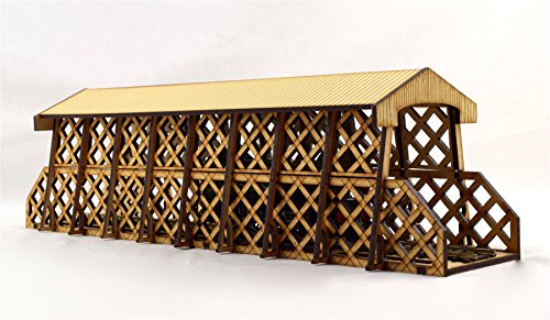 War World Scenics Einspurige Natürlicher MDF Gitterwerkbrücke mit Dach 400mm - Spur 00/H0 Modellbahn Modellbau Landschaftsbau Gelände Landschaft Maßstab Diorama Brücke War World Scenics Einspurige Natürlicher MDF Gitterwerkbrücke mit Dach 400mm - Spur 00/H0 Modellbahn Modellbau Landschaftsbau Gelände Landschaft Maßstab Diorama Brücke von WWS War World Scenics
