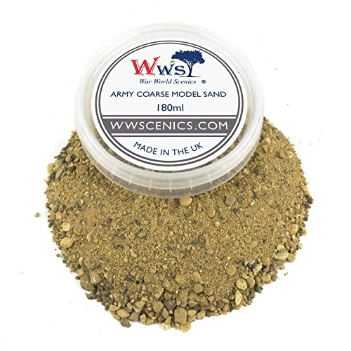 WWScenics Modell Grob-Sand | 180ml Becher | Basing Materialien Diorama Modellbau von WWS War World Scenics