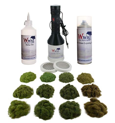 War World Scenics Pro Grass Begrasungsgerät & Vier Jahrzeiten Grasfasern Set mit Kleber - Modellbahn Modellbau Modell Diorama Tabletop Gelände Geländebau Landschaft Landschaftsbau Streugras War World Scenics Pro Grass Begrasungsgerät & Vier Jahrzeiten Grasfasern Set mit Kleber - Modellbahn Modellbau Modell Diorama Tabletop Gelände Geländebau Landschaft Landschaftsbau Streugras von WWS War World Scenics