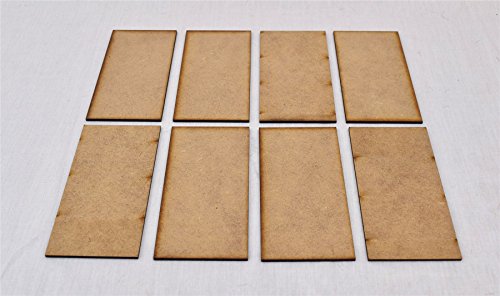 50mm x 100mm MDF Miniatur Basen x 8 von WWS - Modell Figuren Wargames von WWS