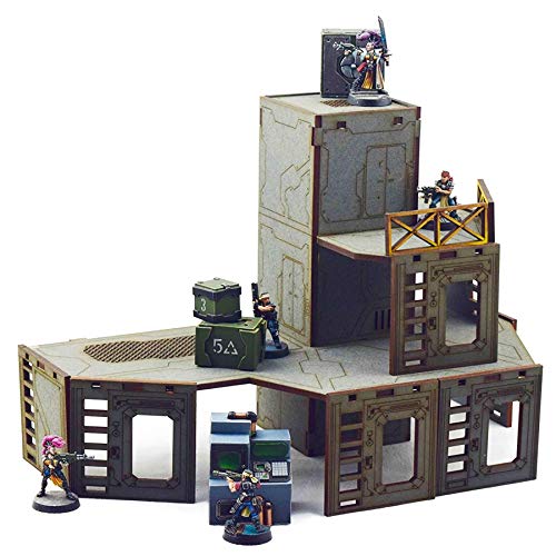 War World Gaming Industry of War Schlachtfeld Liftturm - 28mm Sci-Fi Wargaming Tabletop Spiele Gelände Modellbau Modell Diorama Versatzstücke Gebäude Sammlung von War World Gaming