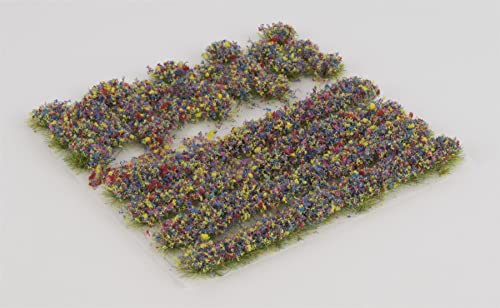 WWS War World Scenics WWScenics Statische Grasfasern Grasbüschel & Streifen Set | 6mm Blumen Mischung | FLO6MIX | für Modellbau & Landschaftsbau von WWS War World Scenics