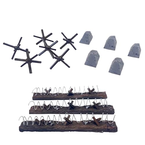 Panzerabwehr- und Drahthindernis-Set | Geländestreuung für 28 mm und 32 mm Tabletop Wargames von WWScenics
