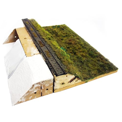 WWScenics 5S System Modelleisenbahn Böschung Bausatz OO Gauge 100cm x 18cm Komplettbausatz mit MDF-Rahmen von WWScenics