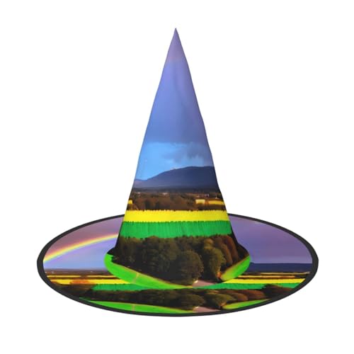 Abend Regenbogen 1 PC Halloween Hexenhut Kostüm Party Hut geeignet für Bühnenspiel Zubehör von WXCJWD