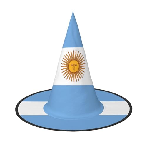 Argentinische Flagge, Halloween-Hexenhut, Kostüm, Partyhut, geeignet für Bühnenspiel-Zubehör, 1 Stück von WXCJWD