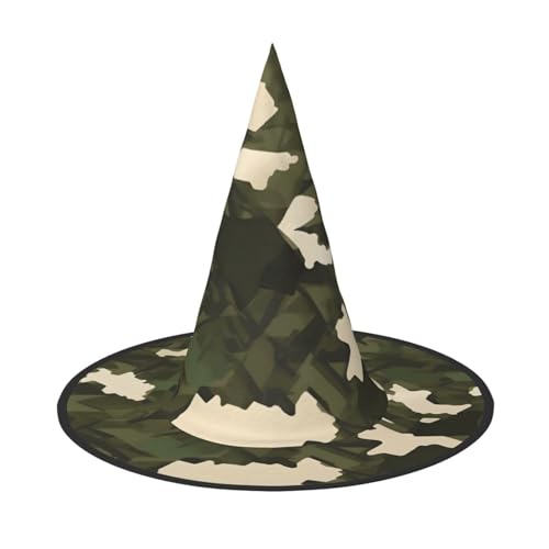 Armee-Camouflage-Hut, Halloween-Hexenhut, Kostüm, Partyhut, geeignet für Bühnenspiel-Zubehör, 1 Stück von WXCJWD