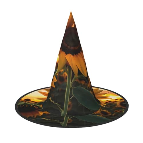 Bauernhof-Sonnenblume, Halloween-Hexenhut, Kostüm, Partyhut, geeignet für Bühnenspiel-Zubehör, 1 Stück Bauernhof-Sonnenblume, Halloween-Hexenhut, Kostüm, Partyhut, geeignet für Bühnenspiel-Zubehör, 1 Stück von WXCJWD