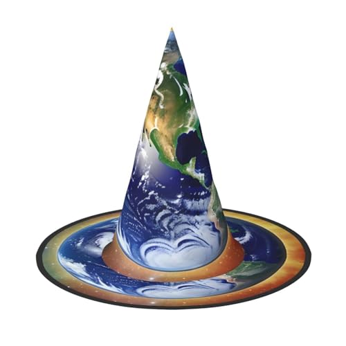Cosmic Earth Halloween-Hexenhut, Kostüm, Partyhut, geeignet für Bühnenspiel-Zubehör, 2 Stück Cosmic Earth Halloween-Hexenhut, Kostüm, Partyhut, geeignet für Bühnenspiel-Zubehör, 2 Stück von WXCJWD