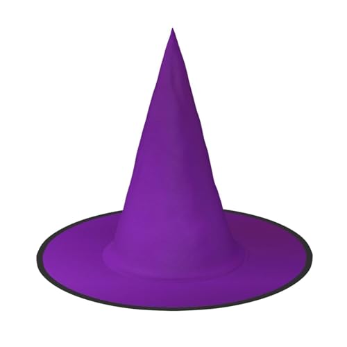 Einfarbig, dunkelviolett, 3 Stück, Halloween-Hexenhut, Kostüm, Partyhut, geeignet für Bühnenspiel-Zubehör von WXCJWD