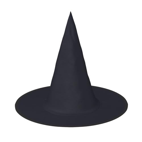 Einfarbig, schwarz, 3 Stück, Halloween-Hexenhut, Kostüm, Partyhut, geeignet für Bühnenspiel-Zubehör von WXCJWD