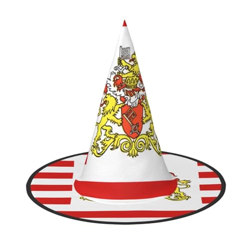 Flagge des Senats von Bremen 2 Stück Halloween Hexenhut Kostüm Party Hut geeignet für Bühnenspielzubehör von WXCJWD