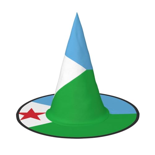Flagge von Dschibuti 1 Stück Halloween Hexenhut Kostüm Party Hut geeignet für Bühnenspielzubehör von WXCJWD