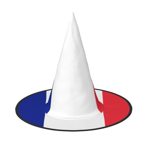 Französische Flagge, Halloween-Hexenhut, Kostüm, Partyhut, geeignet für Bühnenspiel-Zubehör, 3 Stück von WXCJWD