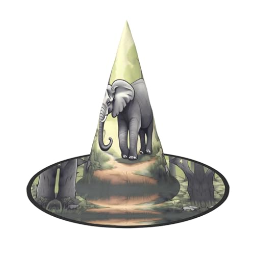 Gehender Elefant 1 Stück Halloween Hexenhut Kostüm Party Hut geeignet für Bühnenspielzubehör von WXCJWD