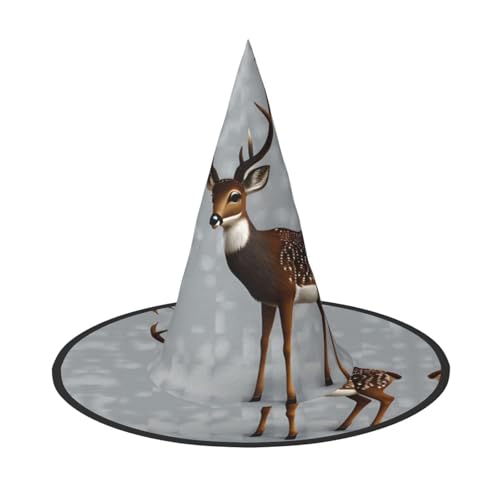 Graue Pflaume Hirsch Halloween Hexenhut Kostüm Party Hut geeignet für Bühnenspielzubehör 3 Stück von WXCJWD