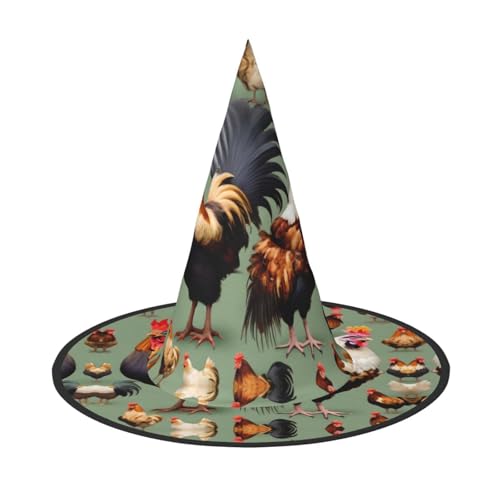 Hahn und Huhn 1 Stück Halloween Hexenhut Kostüm Party Hut geeignet für Bühnenspielzubehör von WXCJWD