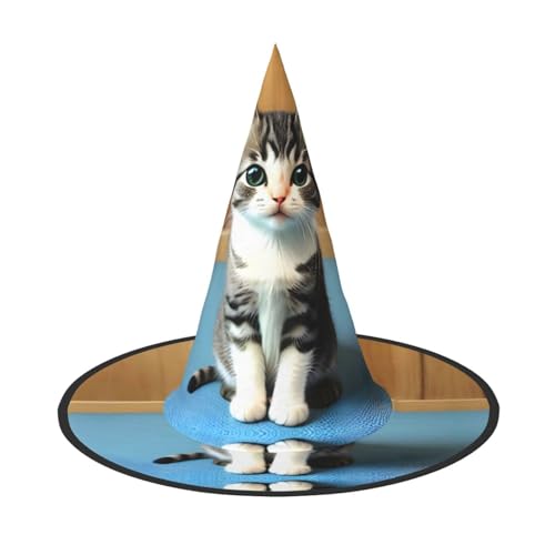 Halloween-Hexenhut, Kostüm, Partyhut, geeignet für Bühnenspiel-Zubehör, 2 Stück Halloween-Hexenhut, Kostüm, Partyhut, geeignet für Bühnenspiel-Zubehör, 2 Stück von WXCJWD