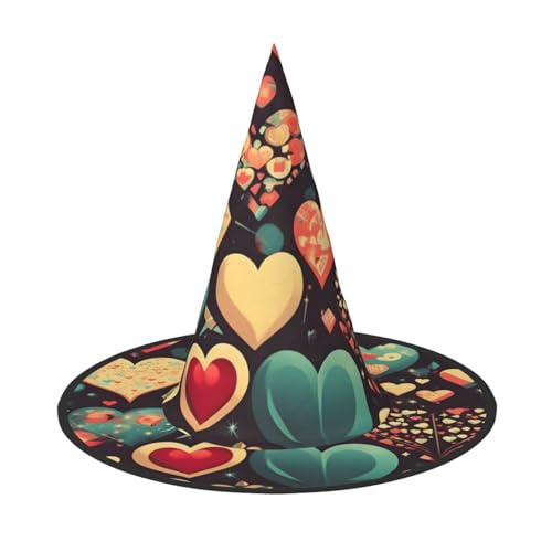 Halloween-Hexenhut, Kostüm, Partyhut, geeignet für Bühnenspiel-Zubehör, 2 Stück Halloween-Hexenhut, Kostüm, Partyhut, geeignet für Bühnenspiel-Zubehör, 2 Stück von WXCJWD