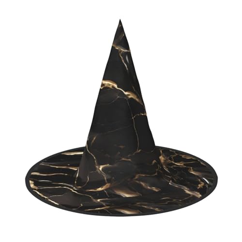 Hexenhut für Halloween, Halloween, Kostümparty, geeignet für Bühnenspiel-Zubehör, Schwarz / Gold, 3 Stück Hexenhut für Halloween, Halloween, Kostümparty, geeignet für Bühnenspiel-Zubehör, Schwarz / Gold, 3 Stück von WXCJWD