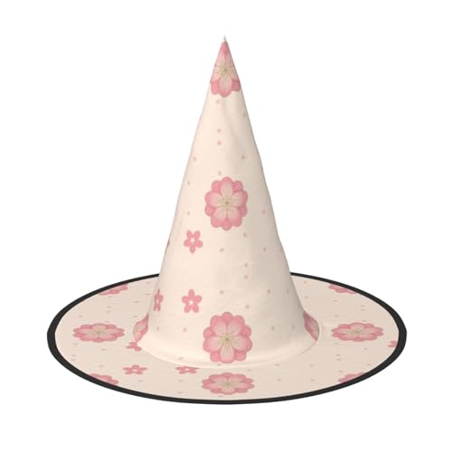 Kleine rosa Kirschblüten, Halloween-Hexenhut, Kostüm, Partyhut, geeignet für Bühnenspiel-Zubehör, 3 Stück Kleine rosa Kirschblüten, Halloween-Hexenhut, Kostüm, Partyhut, geeignet für Bühnenspiel-Zubehör, 3 Stück von WXCJWD