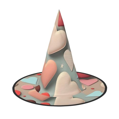 Liebesmuster 1 Stück Halloween Hexenhut Kostüm Party Hut geeignet für Bühnenspielzubehör Liebesmuster 1 Stück Halloween Hexenhut Kostüm Party Hut geeignet für Bühnenspielzubehör von WXCJWD