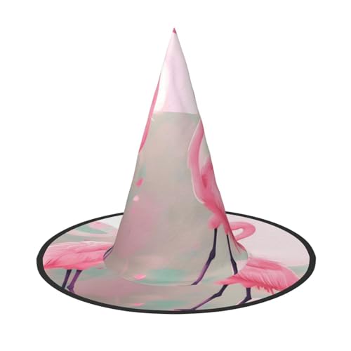 Love Flamingo Halloween-Hexenhut, Kostüm, Partyhut, geeignet für Bühnenspiel-Zubehör, 3 Stück Love Flamingo Halloween-Hexenhut, Kostüm, Partyhut, geeignet für Bühnenspiel-Zubehör, 3 Stück von WXCJWD