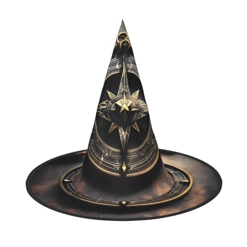 Magisches Design nordische Runen Kompass 3 Stück Halloween Hexenhut Kostüm Party Hut geeignet für Bühnenspielzubehör Magisches Design nordische Runen Kompass 3 Stück Halloween Hexenhut Kostüm Party Hut geeignet für Bühnenspielzubehör von WXCJWD