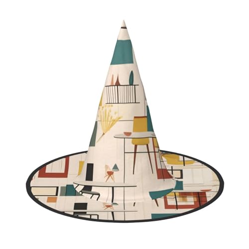 Moderne Halloween-Hexenhut, Kostüm, Partyhut, geeignet für Bühnenspiel-Zubehör, 2 Stück Moderne Halloween-Hexenhut, Kostüm, Partyhut, geeignet für Bühnenspiel-Zubehör, 2 Stück von WXCJWD