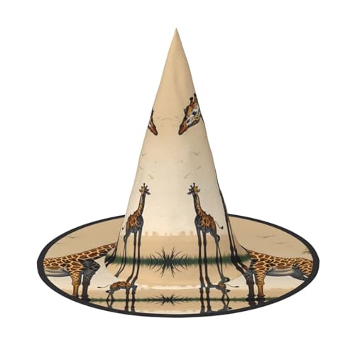 Mutter und Kind Giraffe 2 Stück Halloween Hexenhut Kostüm Party Hut geeignet für Bühnenspielzubehör von WXCJWD
