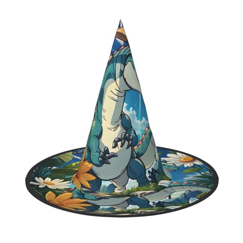 Niedlicher Dinosaurier-Hut für Halloween, Hexenhut, Kostüm, Partyhut, geeignet für Bühnenspiel-Zubehör, 3 Stück von WXCJWD