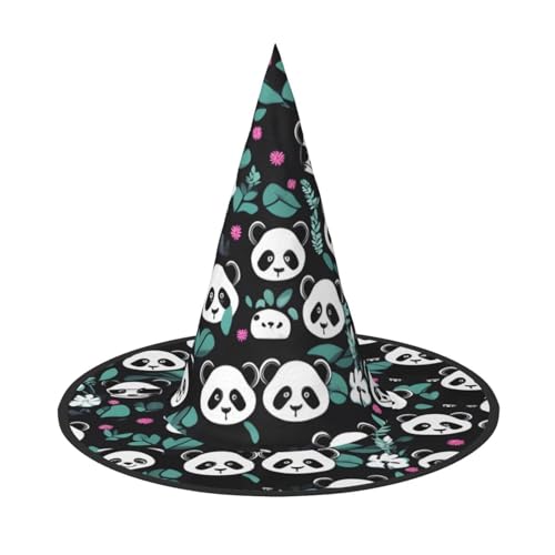 Niedliches Panda-Gesicht, 2 Stück, Halloween-Hexenhut, Kostüm, Partyhut, geeignet für Bühnenspiel-Zubehör Niedliches Panda-Gesicht, 2 Stück, Halloween-Hexenhut, Kostüm, Partyhut, geeignet für Bühnenspiel-Zubehör von WXCJWD