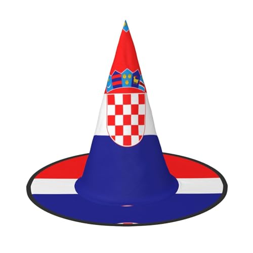 Republik Kroatien Flagge 1 PC Halloween Hexenhut Kostüm Party Hut Geeignet für Bühnenspiel Zubehör von WXCJWD