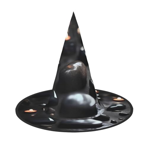Schwarzer Mystery Herz Stein 1 PC Halloween Hexenhut Kostüm Party Hut geeignet für Bühnenspielzubehör von WXCJWD