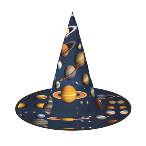Sonnensystem Planeten 3 Stück Halloween Hexenhut Kostüm Party Hut geeignet für Bühnenspielzubehör von WXCJWD
