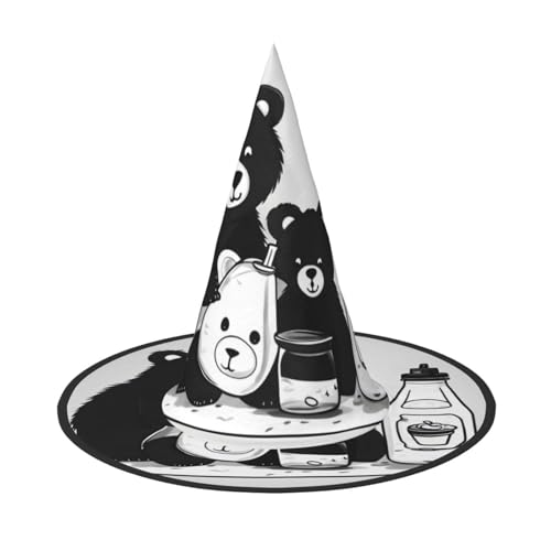 Süßer Milchflaschenbär, 2 Stück, Halloween-Hexenhut, Kostüm, Party, Hut, geeignet für Bühnenspiel-Zubehör von WXCJWD