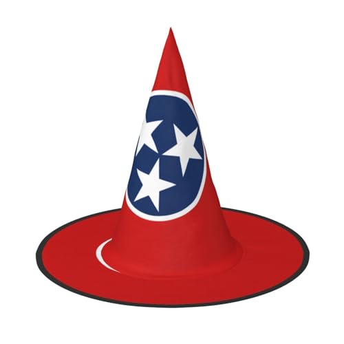 Tennessee Staatsflagge, Halloween-Hexenhut, Kostüm, Partyhut, geeignet für Bühnenspiel-Zubehör, 3 Stück von WXCJWD