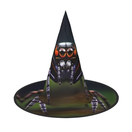 Tropische Regenwald-Spinnen, Halloween-Hexenhut, Kostüm, Partyhut, geeignet für Bühnenspiel-Zubehör, 3 Stück Tropische Regenwald-Spinnen, Halloween-Hexenhut, Kostüm, Partyhut, geeignet für Bühnenspiel-Zubehör, 3 Stück von WXCJWD