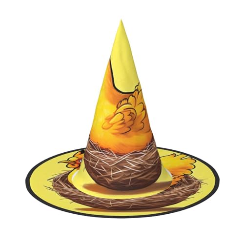 Vogelnest Golden Huhn 1PC Halloween Hexenhut Kostüm Party Hut Geeignet für Bühnenspielzubehör von WXCJWD