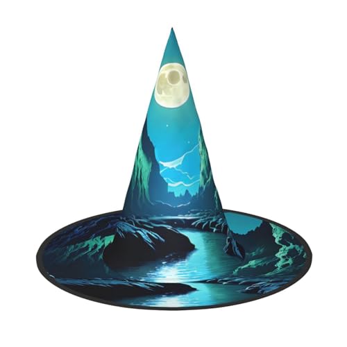 Wassermondhöhle 1 Stück Halloween Hexenhut Kostüm Party Hut geeignet für Bühnenspielzubehör Wassermondhöhle 1 Stück Halloween Hexenhut Kostüm Party Hut geeignet für Bühnenspielzubehör von WXCJWD
