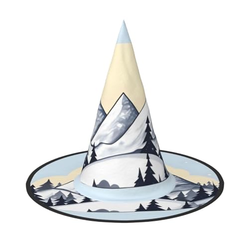 Weiße, verschneite Berge, Halloween-Hexenhut, Kostüm, Partyhut, geeignet für Bühnenspiel-Zubehör, 2 Stück Weiße, verschneite Berge, Halloween-Hexenhut, Kostüm, Partyhut, geeignet für Bühnenspiel-Zubehör, 2 Stück von WXCJWD