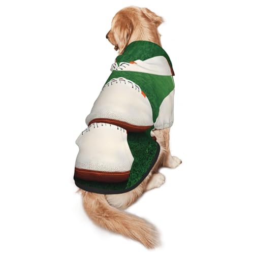 Weißer Rugbyball M Hunde-Kapuzenpullover, warm und leicht, geeignet für Haustiere im Herbst und Winter von WXCJWD