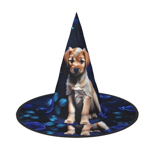 Welpe blaue Rose 3 Stück Halloween Hexenhut Kostüm Party Hut geeignet für Bühnenspielzubehör Welpe blaue Rose 3 Stück Halloween Hexenhut Kostüm Party Hut geeignet für Bühnenspielzubehör von WXCJWD