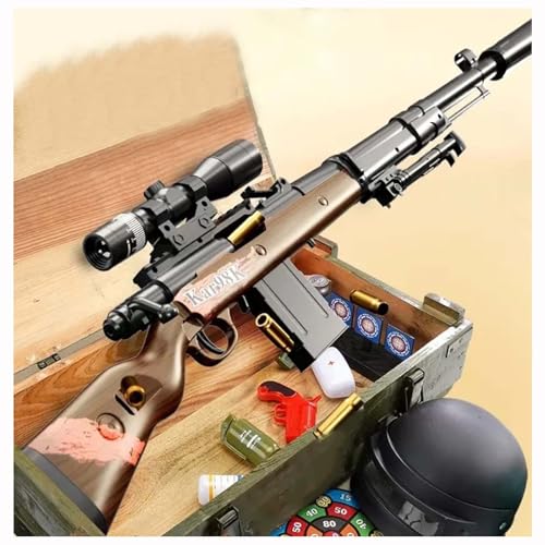 98k 49ft RangeLangstreckenschießen Blasterpistolen Shell ejecting DIY zusammengebautes Zubehör mit Verstellbarer Lupe für Kinder ab 6 Jahren Outdoor-Spielzeug von WXFFZ