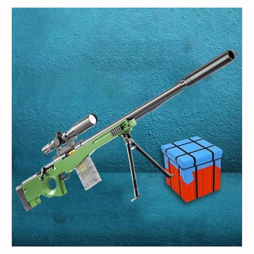 Soft Bullet Spielzeugpistole 98k 49ft RangeLangstreckenschießen Blasterpistolen Shell ejecting DIY zusammengebautes Zubehör mit Verstellbarer Lupe für Kinder ab 6 Jahren Outdoor-Spielzeug von WXFFZ