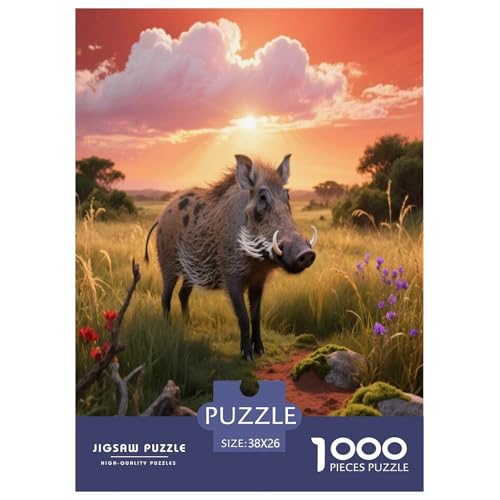 1000 Teile African Wildschwein Puzzle – Für Erwachsene, Herausforderndes Denkspiel, Grasland Puzzles, Wohnkultur, Geschenk Für Kinder 38x26cm/1000pcs 1000 Teile African Wildschwein Puzzle – Für Erwachsene, Herausforderndes Denkspiel, Grasland Puzzles, Wohnkultur, Geschenk Für Kinder 38x26cm/1000pcs von WXLWHR