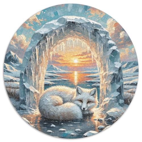 1000 Teile Arctic Fuchs Puzzle Für Jugendliche Und Erwachsene Geduldspiel Polarfuchs Gletscheruntergang Puzzles Aus Karton Wohndekoration Geschenk Zu Weihnachten 1000pcs (67.5x67.5cm) von WXLWHR